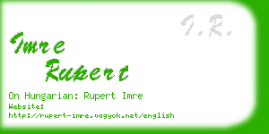 imre rupert business card